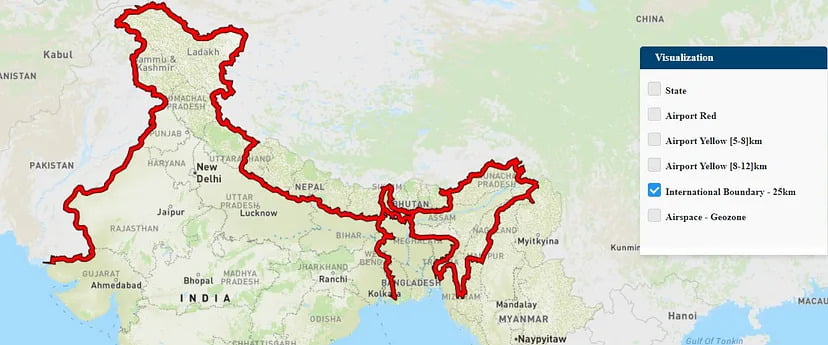 Airspace Map of India